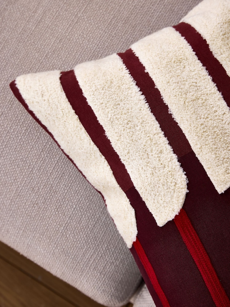 MADE.COM Burgundy Barbican Balcony Cushion - Image 2 of 4 MADE.COM Burgundy Barbican Balcony Cushion - Image 2 of 4
