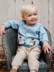 Purebaby Natural Slouchy Crinkle Cotton Joggers - Image 1 of 8