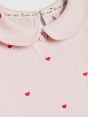 River Island Heart Rib Bodysuit & Legging Set - Imaginea 3 din 4