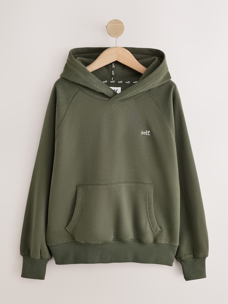 self. Khaki Green Hoodie - Image 1 of 3