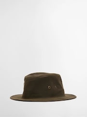 Barbour® Olive Green Crayton Wax Hat - Image 3 of 4