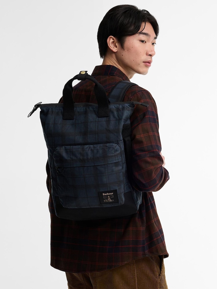 Barbour® Navy Field Wax Backpack - Image 1 of 4 Barbour® Navy Field Wax Backpack - Image 1 of 4