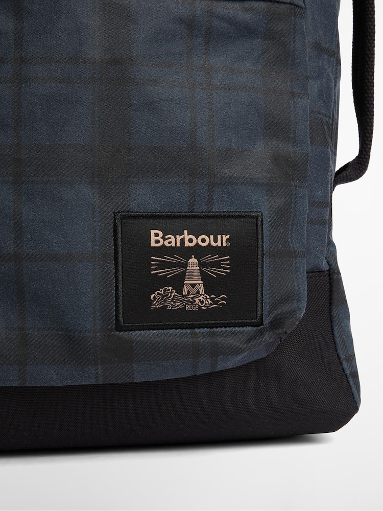 Barbour® Navy Field Wax Backpack - Image 4 of 4 Barbour® Navy Field Wax Backpack - Image 4 of 4