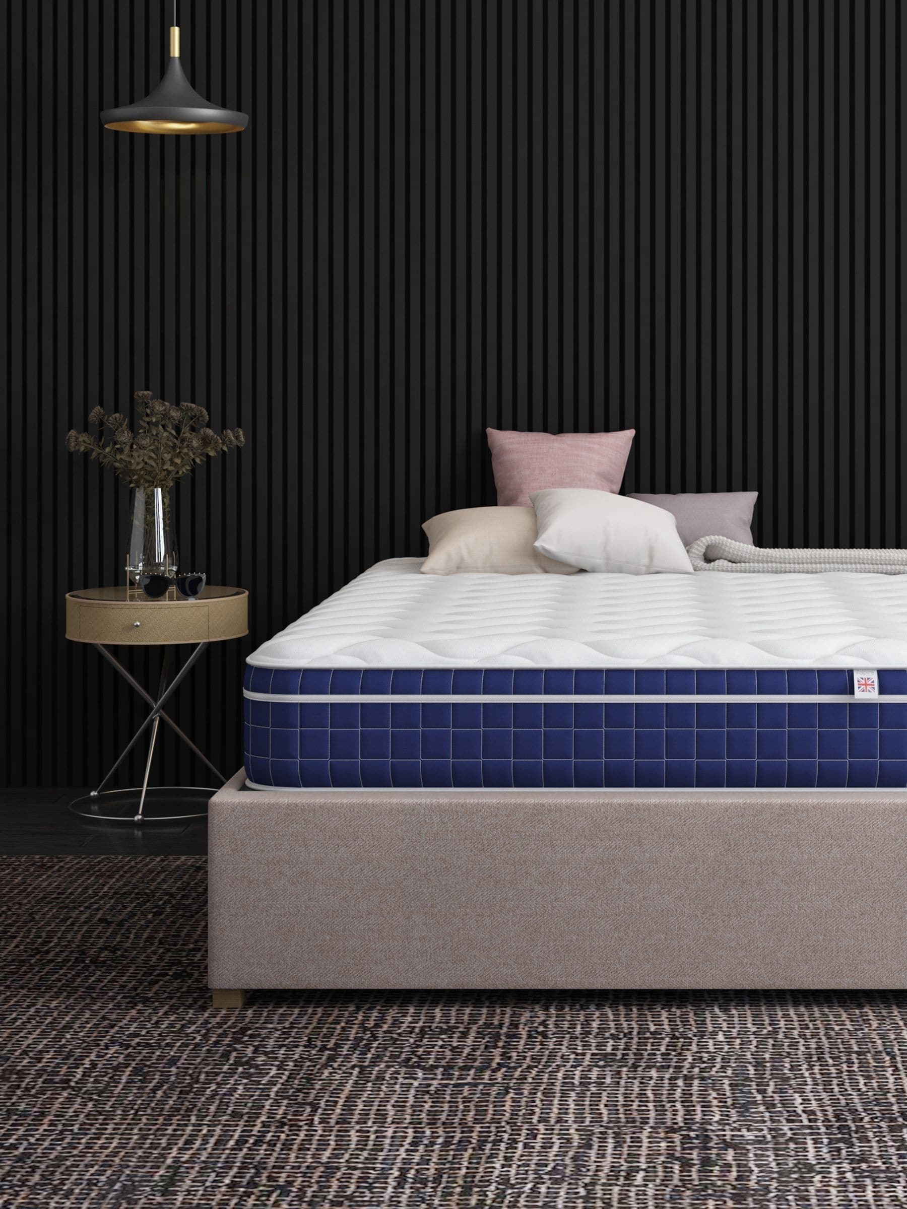 Aspire Furniture Unisex White Invigorate Pocket Memory Foam Hybrid Mattress
