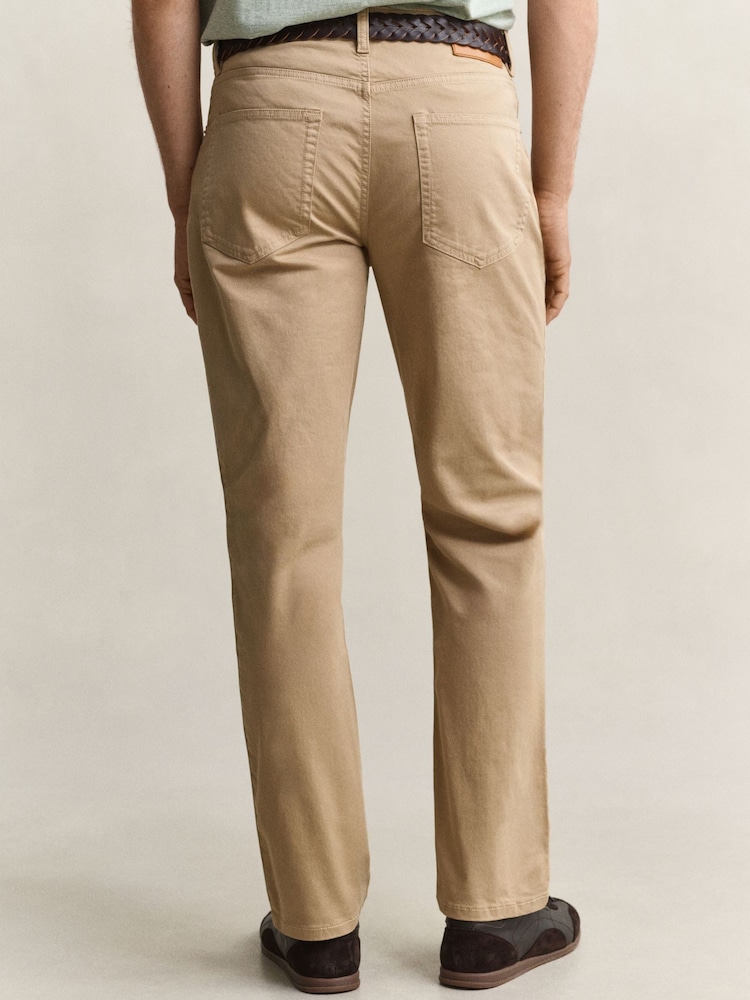GANT Green Regular Fit Desert 5-Pocket Jeans - Image 2 of 7 GANT Green Regular Fit Desert 5-Pocket Jeans - Image 2 of 7
