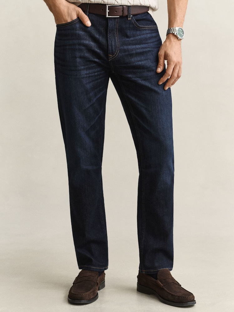 GANT Blue Regular Fit Denim Jeans - Image 1 of 5 GANT Blue Regular Fit Denim Jeans - Image 1 of 5