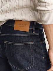 GANT Blue Regular Fit Denim Jeans - Image 4 of 5