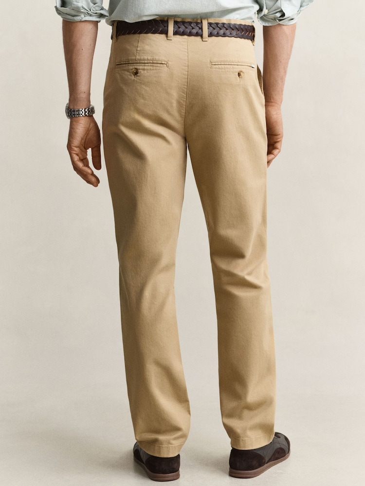 GANT Green Regular Fit Classic Chinos - Image 2 of 7 GANT Green Regular Fit Classic Chinos - Image 2 of 7