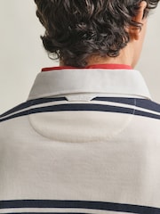 GANT Blue Block Stripe Rugby Shirt - Image 5 of 6