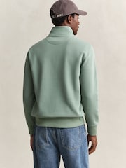 Синий - Gant толстовка с короткой молнией и логотипом - Изображение 2 3