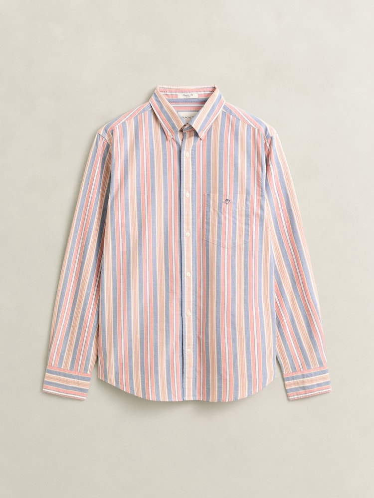 GANT Pink Oxford Classic Stripe Shirt - Image 7 of 7