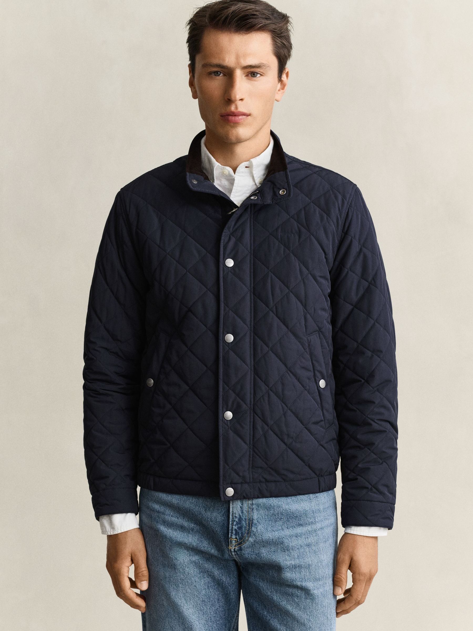 Gant Men's Blue Classic Quilted Jacket