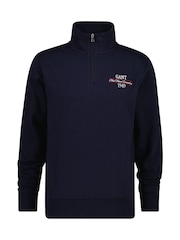 GANT Graphic Logo Quarter Zip Sweatshirt - Bild 1 von 1