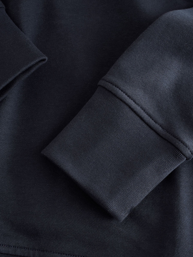 GANT Blue Graphic Logo Quarter Zip Sweatshirt - Image 4 of 4 GANT Blue Graphic Logo Quarter Zip Sweatshirt - Image 4 of 4