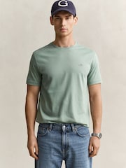 GANT Pale Turquoise Shield Logo T-Shirt - Image 1 of 4
