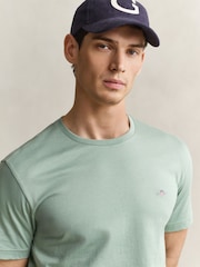 GANT Pale Turquoise Shield Logo T-Shirt - Image 3 of 4
