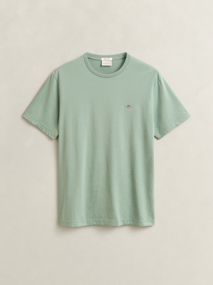 GANT Pale Turquoise Shield Logo T-Shirt - Image 4 of 4