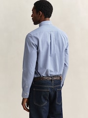 GANT Blue Classic Poplin Gingham Check Shirt - Image 2 of 9