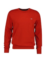 GANT Red Classic Cotton Crew Neck Jumper - Image 1 of 1