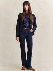 GANT Blue Slim Fit Flare Stretch Denim Jeans - Image 4 of 8