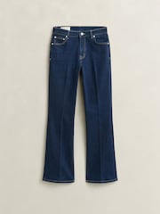 GANT Blue Slim Fit Flare Stretch Denim Jeans - Image 5 of 8