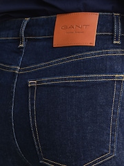 GANT Blue Slim Fit Flare Stretch Denim Jeans - Image 7 of 8
