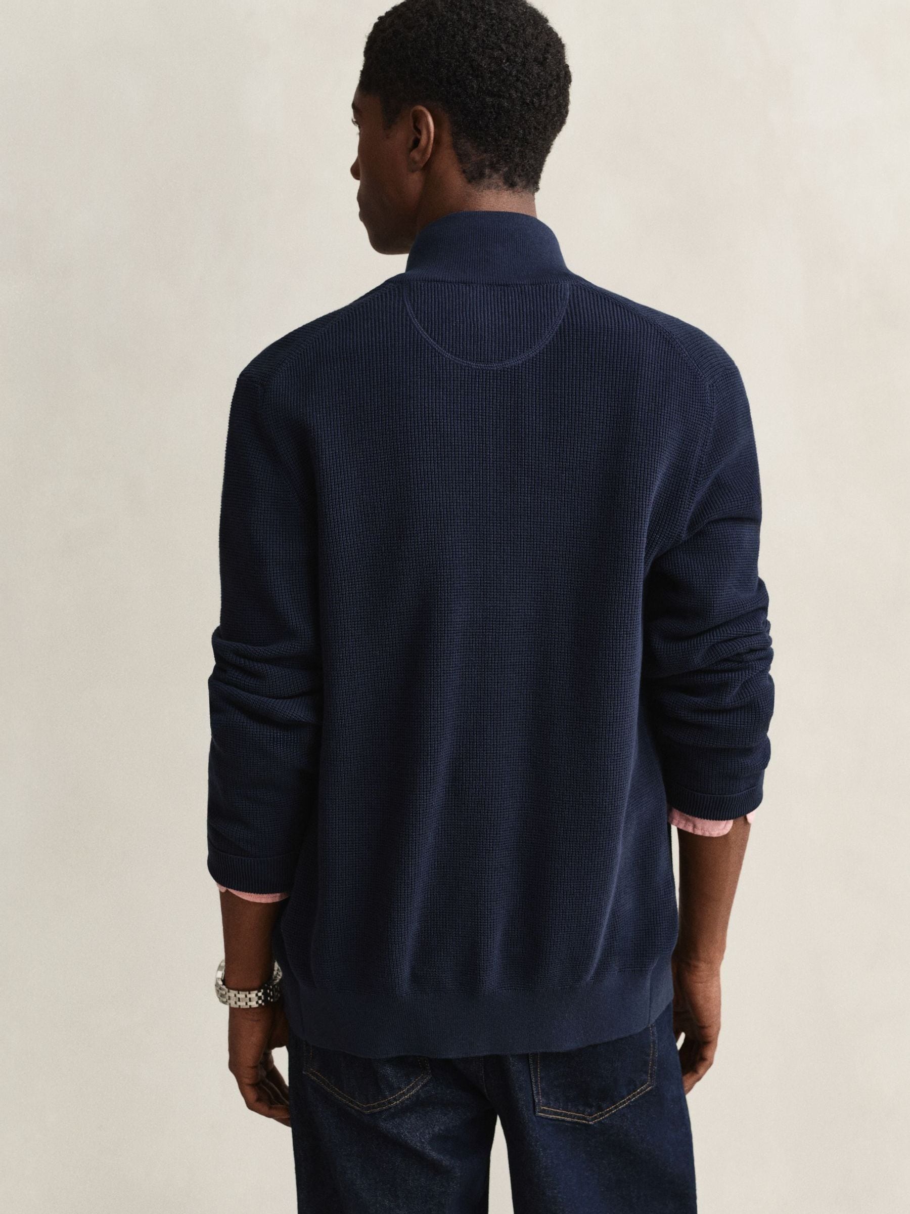 Comprar Azul - GANT Micro Textured Zip Through Cardigan from Next