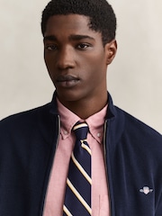 Plavo - GANT Micro Textured Zip Through Cardigan - Slika 4 od 5