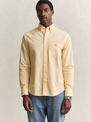 GANT Yellow Classic Oxford Shirt - Image 3 of 7