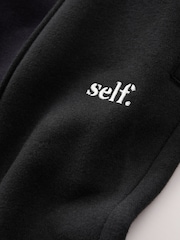 self. Black Wide Leg Joggers - Image 3 of 3
