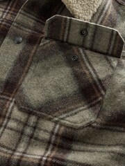 Neutral Borg Lined Trucker Jacket With Wool - Image 12 of 12