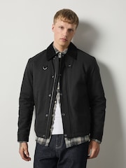 Black Shower Resistant Tri Blend Barn Jacket - Image 1 of 11