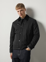 Black Shower Resistant Tri Blend Barn Jacket - Image 3 of 11