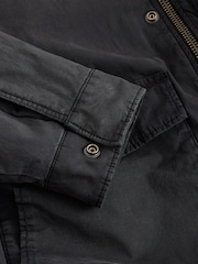 Black Cotton Borg Lined Shacket - Image 14 of 14