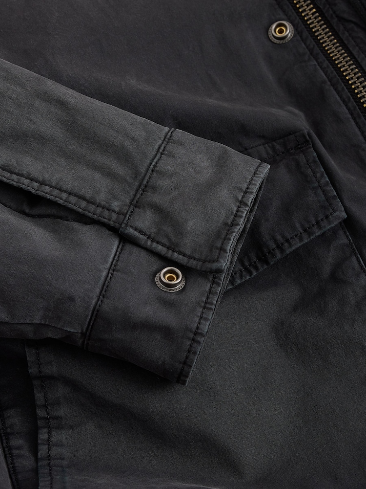 Black Cotton Borg Lined Shacket - Image 14 of 14 Black Cotton Borg Lined Shacket - Image 14 of 14