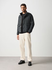 Black Cotton Borg Lined Shacket - Image 2 of 14