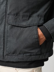 Black Cotton Borg Lined Shacket - Image 5 of 14