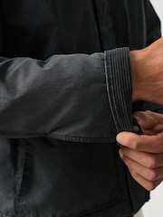 Black Cotton Borg Lined Shacket - Image 6 of 14