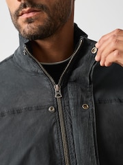 Black Cotton Borg Lined Shacket - Image 8 of 14