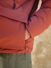 Orange Shower Resistant Borg Lined Parka Jacket - Image 6 of 8