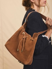Mint Velvet Brown Mabel Suede Bucket Bag - Image 2 of 4