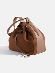 Mint Velvet Brown Mabel Suede Bucket Bag - Image 3 of 4