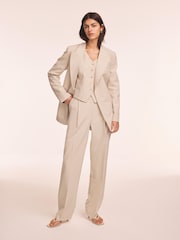 Mint Velvet Grey Tapered Buckle Detail Trousers - Image 5 of 8