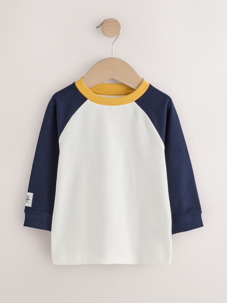 Multi Bright Long Sleeve Raglan T-Shirts 3 Pack (3mths-7yrs) - Image 2 of 6 Multi Bright Long Sleeve Raglan T-Shirts 3 Pack (3mths-7yrs) - Image 2 of 6