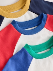 Multi Bright Long Sleeve Raglan T-Shirts 3 Pack (3mths-7yrs) - Image 6 of 6