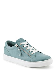 Jones Bootmaker Blue Standard Fit Side Zip Casual Trainers - Image 4 of 5