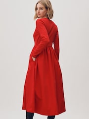 Anthropologie Maeve Long-Sleeve Twofer Cardigan Midi Dress - Image 2 of 3