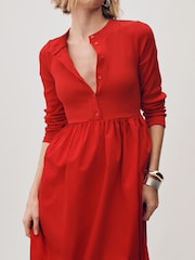 Anthropologie Maeve Long-Sleeve Twofer Cardigan Midi Dress - Image 3 of 3
