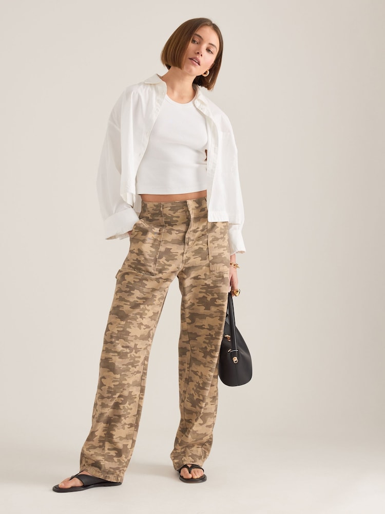 Καμουφλάζ - Anthropologie Barrel Cargo Trousers - Εικόνα 1 του 4