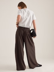 Anthropologie Maeve The Avery Pleated Brown Trousers - Image 2 of 4